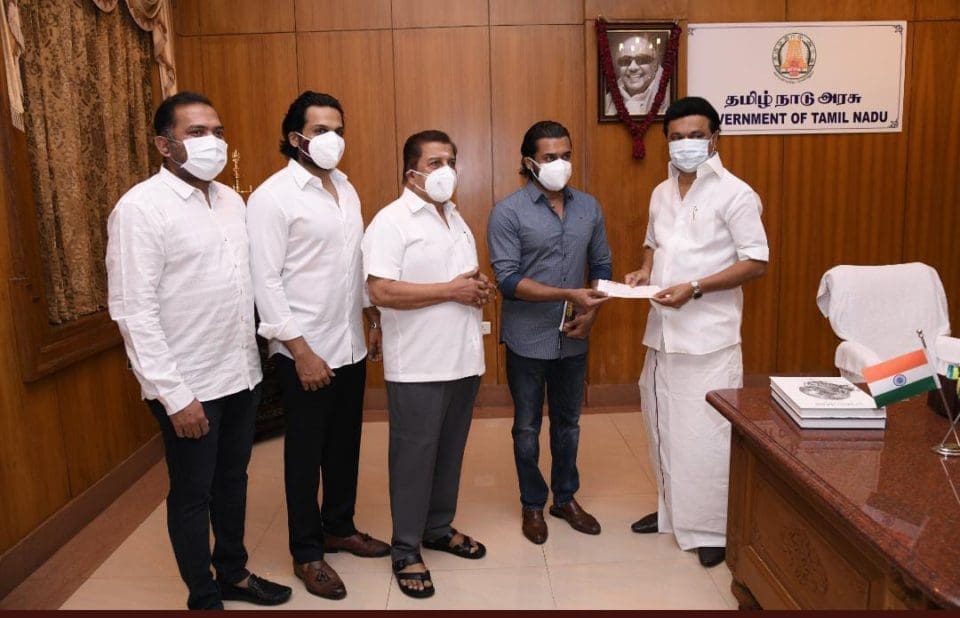 Suriya, Sivakumar and Karthi donate Rs 1 crore to Tamil Nadu Chief Minister's Public Relief fund
