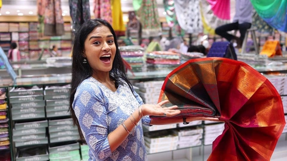 mahanadi serial lakshimi priya shopping in velavan stores